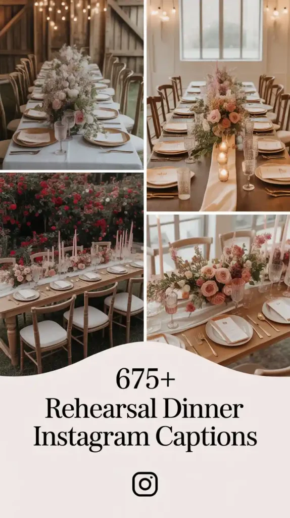 Rehearsal Dinner Instagram Captions