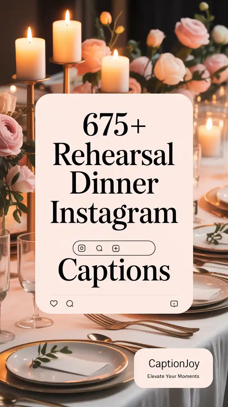 Rehearsal Dinner Instagram Captions