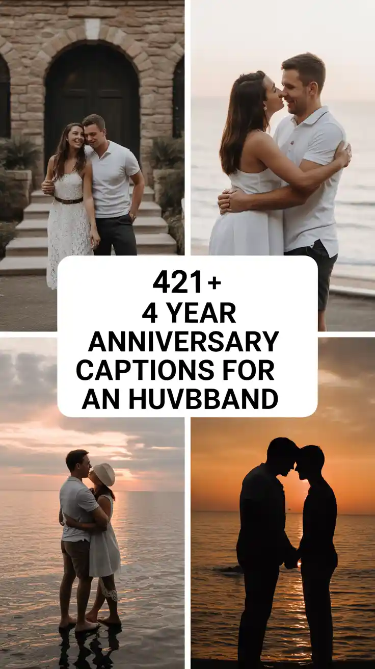 4 Year Anniversary Instagram Captions for Husband