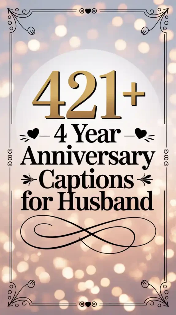 4 Year Anniversary Instagram Captions for Husband