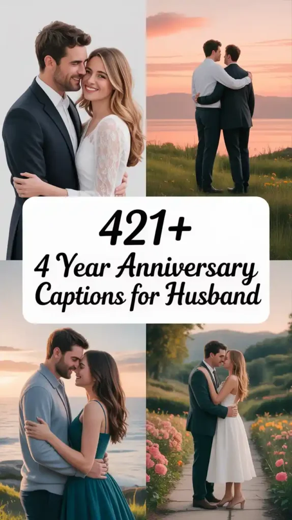 4 Year Anniversary Instagram Captions for Husband