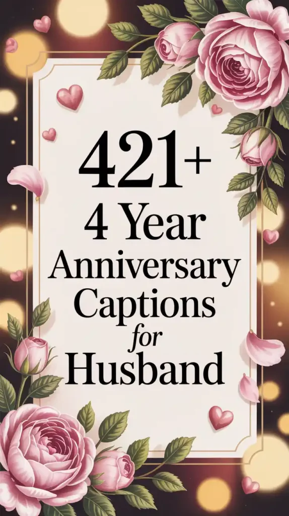 4 Year Anniversary Instagram Captions for Husband