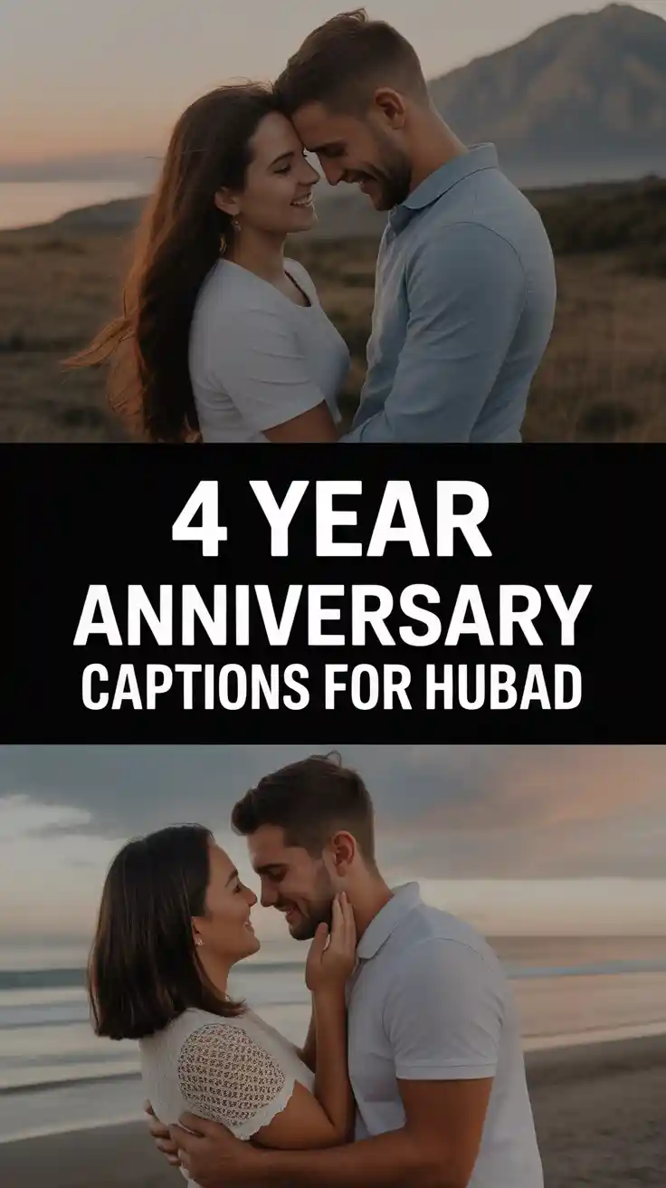 4 Year Anniversary Instagram Captions for Husband