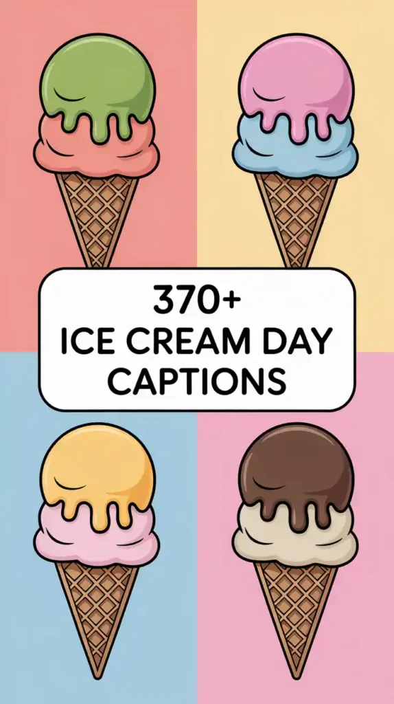  Ice Cream Day Captions 